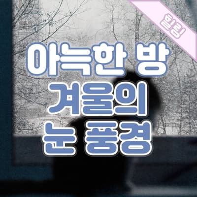 어느 겨울날, 아늑한 방에서 바라보는 눈 풍경🌨️